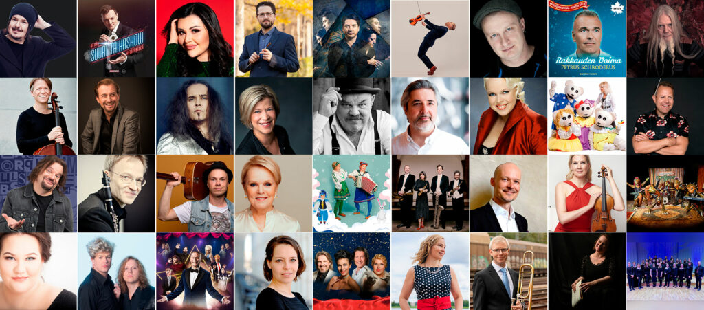 Musiikkikeskuksen syksyn 2023 esiintyjiä.